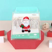 2026 New Hot Selling 3D Note Book Desk Decoration Christmas Paper Carving Custom Creative Note Gift 9*9*5CM raudona