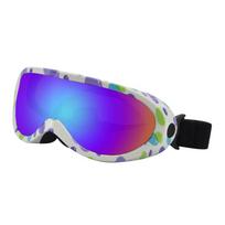 Adult Single-Layer Ski Goggles Snowboarding Mountaineering Windproof UV Protection Outdoor Sports Eyewear White-Purple Frame with Colored Lens