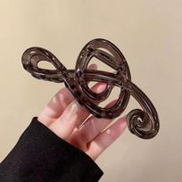 Extra Large Mobiu Hair Clip Non-Slip Plastic Grab Clip Fashion Musical Note Hair Claw  Female Style 10