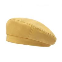 Sweet Solid Color Berets Japanese Style Retro Painter Cap Casual Cotton Berets Hat  Girls geltona