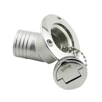 Easy Install Stainless Steel Deck Filler Cap for 38mm Hose Marine Fitting for Boat RV Trailer Use For GAS