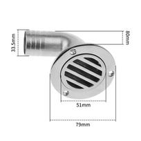 AndyMarine Stainless Steel Durable Deck Drain Cockpit Drain Scupper Plug Drainage Boat Accessories Marine Hardware 32.5mm