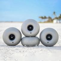 16 inch Beach Balloon Wheels Inflatable Balloon Tire Multifunctional Replacement Accessory for Rolling Kayak Trolley Cart 8.5 mm Hole Dia