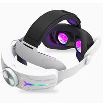 RGB Head Strap 12000mAh Battery Head Strap Compatible for Meta Quest 3/3s, Head Strap Battery VR Accessory for Meta Quest 3 balta