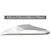 Portable Waterproof Boat Cover Oxford Sun Shield Marine Accessory for Ski Speed Aluminium Vessel 17 to 19FT