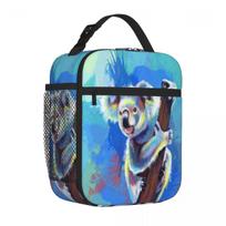 Bestselling Koala Bear - Koala Illustration Colorful Animal Simple Sports Lunch Bag Nursery Food Insulated Snack Tote One Size