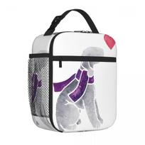 Bestselling Watercolour Bedlington Terrier Watercolor Meal Prep Bag After School Snack Foldable Lunch Bag One Size