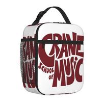 Bestselling Crane School Of Music Denim Style Insulated Lunch Pouch Airport Travel Work Lunch Bag One Size