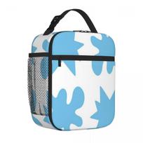 Bestselling Kiki Bouba - Light Blue And White Three Compartment Snack Bag Weight Loss Diet Adjustable Strap Lunch Bag One Size