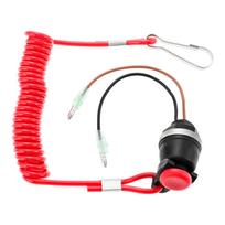 Boat Kill Switch Safety Toggle Switch Lanyard Tether Kit for Marine Tohatsu Outboard Engine Motor Urgent Stop Switch Kill Switch raudona