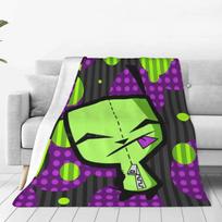 Happy Gir From Invader Zim Fanart Blanket Soft Warm Travel Portable Blanket Invader Zim Fan Art Gir Happy Dance Size: 75*100cm, Weight: 230 GSM