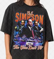 O.J. Simpson 'Rūštis netinka' 90-ųjų Grafinis Unisex Marškinėlis L