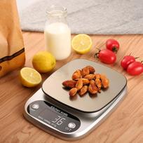 10kg/1g LCD Electronic Kitchen Scales Household Balance Cooking Measure Tool Stainless Steel Digital Weighing Food Scale G OZ ML pilka spalva