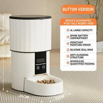 Best Selling Pet Supplies Dual Power Backup Transparent Grain Tank Wifi Automatic Pet Food Dispenser for Pet Shop (as the picture,4L&28*18*18cm)