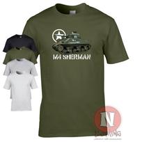 Sherman M4A1 Tank T-Shirt US army. The backbone of allied WW2 armour. XL