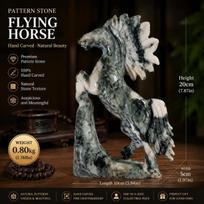 natural crystal handmade Pegasus carvings, hot-selling home decorations, new crystal crafts (as the picture,20cm)