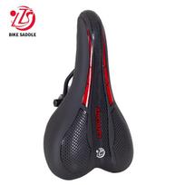 Comfortable Thick Padded Mountain Bike Saddle Seat MTB Cycling Waterproof PU Cover 26x15cm Red Blue Green Black 26 cm 15 cm raudona