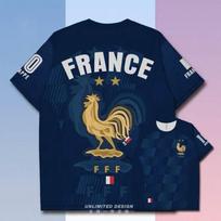 World Cup jersey Mbappe 3D printed T-shirt quick-drying ice silk short-sleeved cross-border popular men's clothing manufacturers directly approve XS