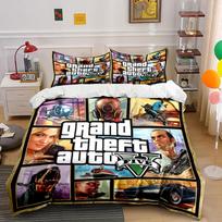 Grand Theft Auto V collage. Bedding sets Duvet cover sets Duvet covers Pillowcases(1*Duvet Cover 2*Pillowcases without duvet insert) 135x200cm