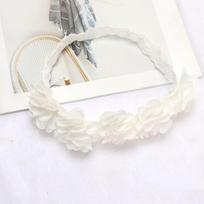 New Korean Style Women's Polyester Chiffon Flower Lace Headband 10cm Hair Accessory for Gift