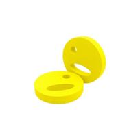 Pair of Aerobics Hand Float Boards with Foam for Pool Fitness one size geltona