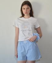 Margarine Fingers Lace Print T-Shirt (White)