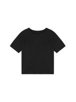 Salad Basket Lace Tag Crop Tee - Black Free
