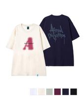 Astral Projection [2Pack] Big A & Pen Graffiti Lettering Logo Cotton Loose Fit Short Sleeve T-Shirt M