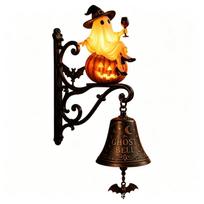 Spooky Sound Ghost Pumpkin Doorbell Glowing Design Halloween Doorbell Prop LED Doorbell  Front Door Doorbell
