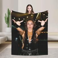 L-Lolas I-Indigos Spanish Blanket Camping Flannel Bedding Throws For Couch Bed Soft Warm Custom Quality Bedspread Gift Idea Size: 75*100cm, Weight: 230 GSM
