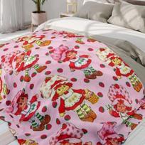 Soft Funny Throw Blanket Strawberry Shortcake Vintage Blanket,1 Count Comfortable Throw,Creative Bedding Custom Blankets Size: 75*100cm, Weight: 230 GSM