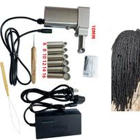 Pusiau automatinė dreadlock mašina Plaukų pynimo mašina Instant Loc mašina Dreadlock mašinos rinkinys su 20 adatų tiesiems plaukams Strong Hold&1 pcs&hair makoer sidabras