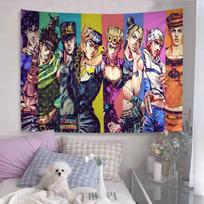 JoJo Bizarre Adventure Tapestry Art Printing Cheap Hippie Wall Hanging Bohemian Wall Tapestries Mandala Art Home Decor 100X70CM