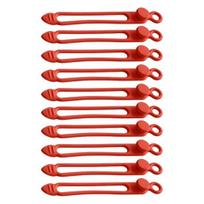 10 vnt. silikoniniai kabelių raišteliai 10 Pcs raudona
