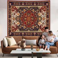 Boho Hippie Trippy Psychedelic Tapestry Aesthetic Wall Hanging Home Decor Blanket for Bedroom Dorm Living Room 100X70CM