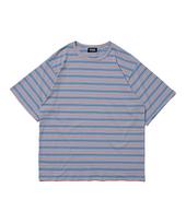 Cargo Bros Striped Short Sleeve T-Shirt (Blue) Free