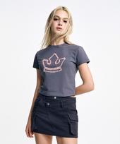 Supra Women'S Small Crown T-Shirt (Gray) Grd/Xs