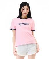 Chase Cult Women'S Graphic Ringer Short Sleeve T-Shirt - Pink Lpink/85