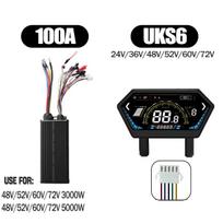 KUNRAY XYD-UKC6 3000W Elektrinio dviračio BLDC variklio valdiklis 100A Sinusinės bangos Ekranas Šepetėlių neturintys Elektrinio paspirtuko priedai 48V įtampa black