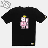 Doldol Lily-Tshirts-03 Lovely Lily Female Polar Bear Snowboarder Extreme Character Graphic Design T-Shirt Black/Xl