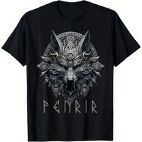 Viking Wolf Fenrir Norse Mythology T-shirt XXXL