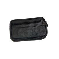 Leather Phone Bag Purse Bum Hip Bags Wear Belt Pocket Coin Waist Bag Men Waist Pack Belt Bags 19CM-Double