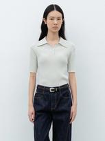 Race Cotton Half Collar Knit_Ice Blue Reference/Free