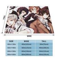 Anime Blankets Dazai Osamu Fleece Throw Blankets Bed Sofa Decoration Soft Warm Bedspreads Size: 75*100cm, Weight: 230 GSM