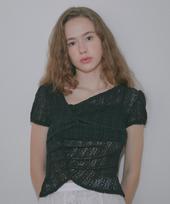 Margarine Fingers Lace Drape Top (Black)