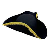 Jack Hat Cosplay Pirate Hat Dress Up Adult Tricorn Hat Halloween Captain Hat  Men Women Gold