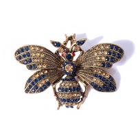 New Fashion Bee Exquisite Brooch Women's LuxuryRetro Rhinestone Moth Bees Brooch Designer Accessories Pins
