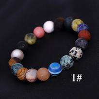 10mm Beads Planetary Bracelet Universe galaxy Planets Solar System Bracelet 19.5cm&Fashion