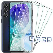 4Pcs Tempered Glass for Samsung Galaxy M55 5G M15 M15 M54 M34 M14 4G M04 Screen Protectors Protective Front Cover Film For Samsung A12 gryna