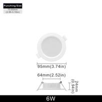 6 vnt / siunta 3/4/6/8 colių LED apatinis apšvietimas 6W 9W 12W 18W 24W 220V Įleidžiamas lubų apšvietimas apvalus LED skydelis žemyn šviesos prožektorius AC 220V-240V&Warm white